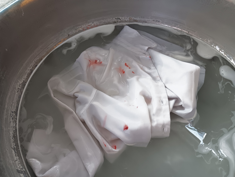 Step #3 Soak clothe lipstick out