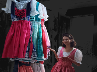 Kids dirndl-style dress