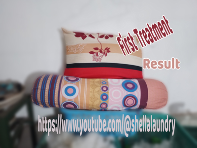 Shella laundry Bantal Guling first threatment